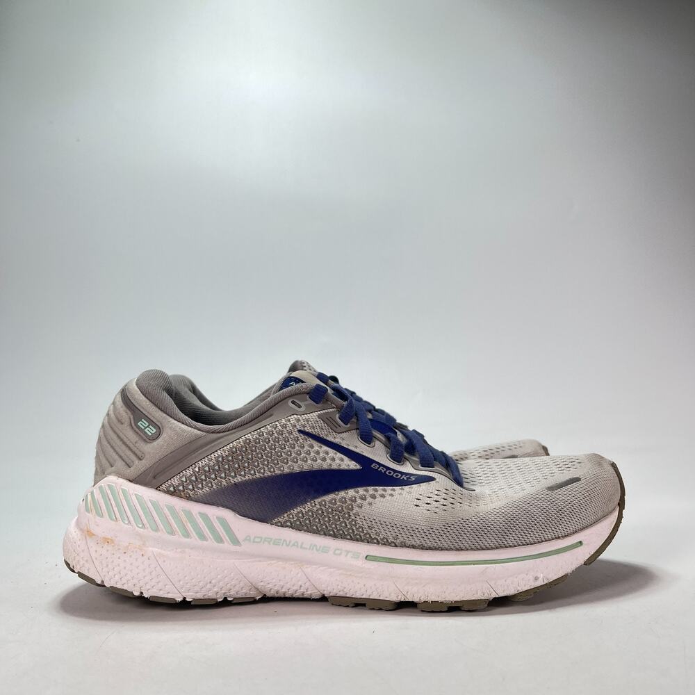 Brooks Adrenaline GTS 22 Gray Purple Running Shoes 1203531B045 Women's Size 8.5
